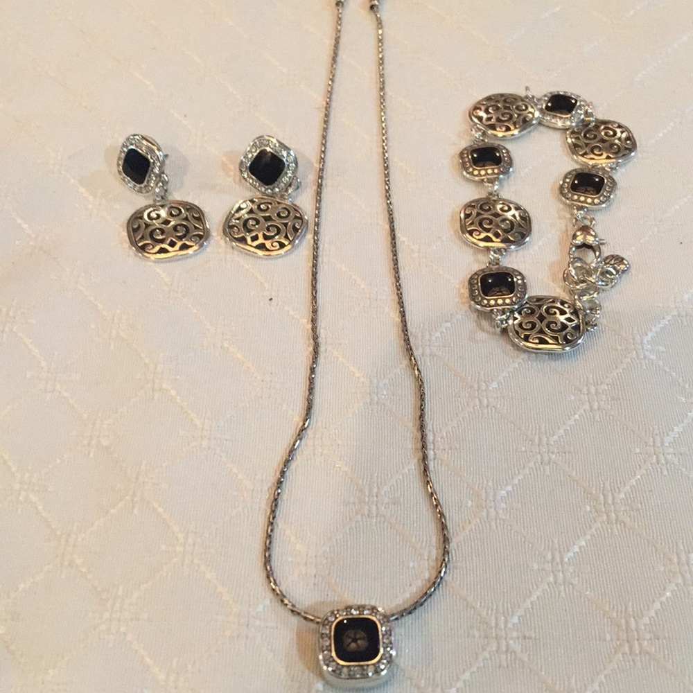 Brighton Black and Silver Set